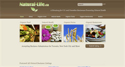 Desktop Screenshot of natural-life.ca